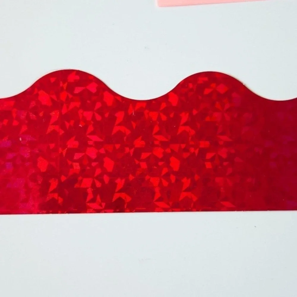 Valentine's Day Pink Hearts & Metallic Red Border‎ Teacher Bulletin Board Set